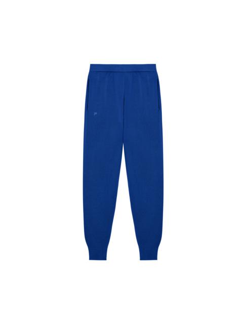 PANGAIA Womens DNA Regenerative Merino Wool Track Pants - Earth Blue