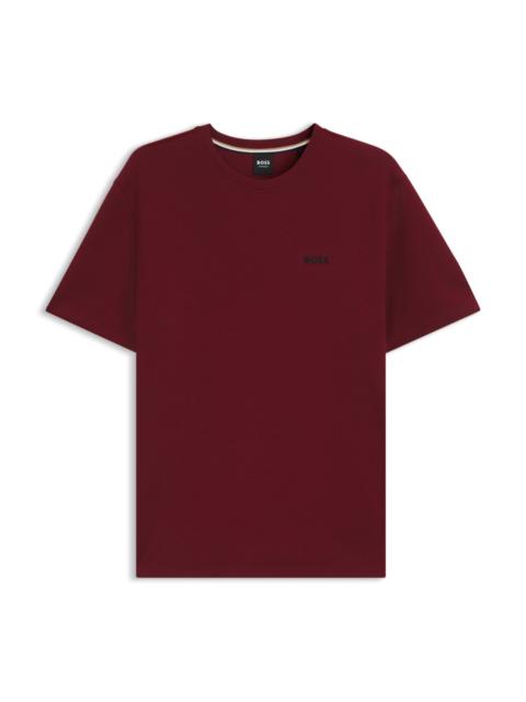 BOSS EMBROIDERED-LOGO PYJAMA T-SHIRT IN A COTTON BLEND