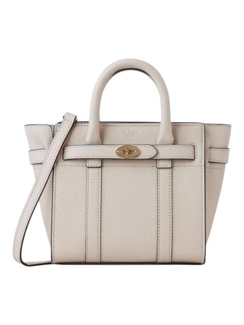 Mulberry Micro Zipped Bayswater Chalk Small Classic Grain