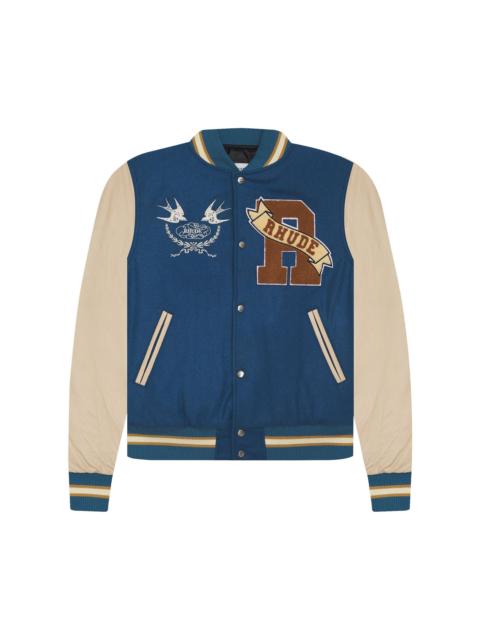 Rhude Rhude Sparrow Varsity Jacket 'Slate/Creme'