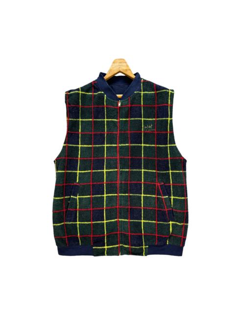 Other Designers Vintage - Pierre Balmain Checked Fleece Reversible Vest #A7-0179
