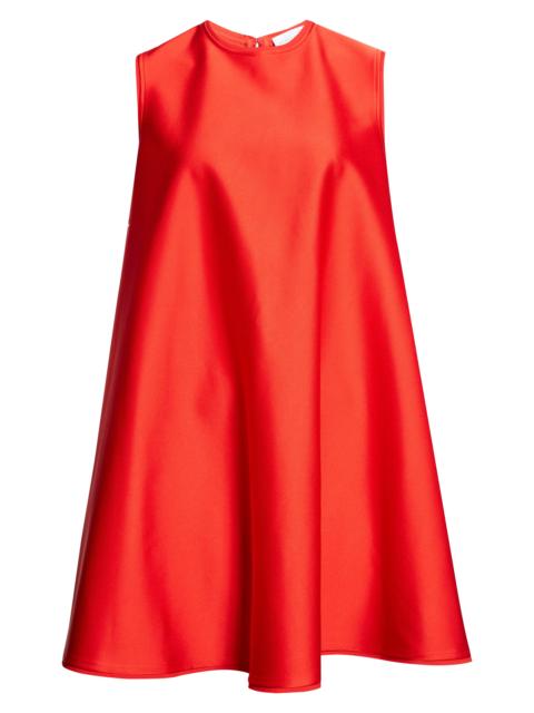 Stella McCartney Stella McCartney Crepe Back Satin Trapeze Minidress in Lipstick Red at Nordstrom