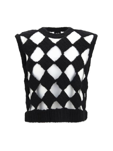 Rick Owens Rick Owens Open Knit Vest Black