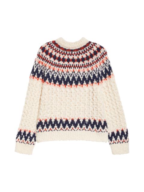 Moncler Grenoble Moncler Grenoble Fair Isle Crewneck Sweater in White at Nordstrom