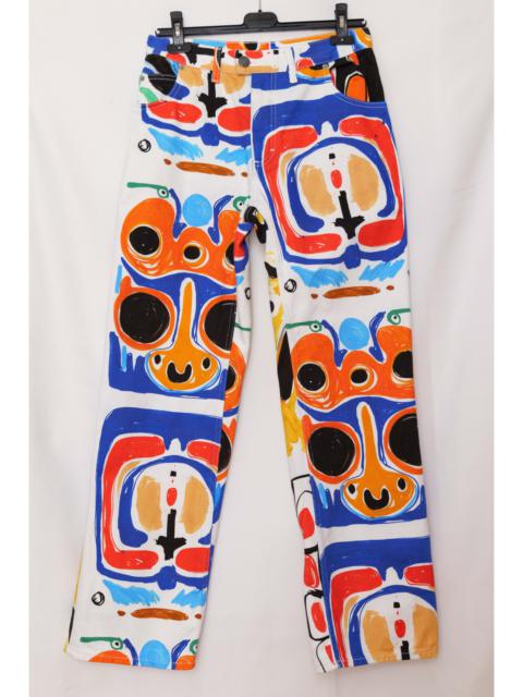 CHARLES JEFFREY LOVERBOY SS21 printed denim pants