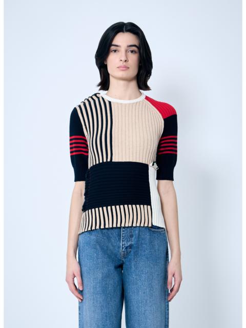 Bottega Veneta Women Rib Patchwork Sweater