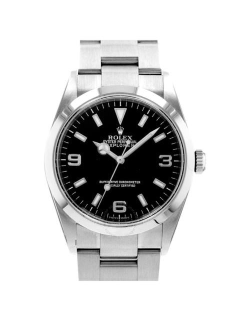 Pre-owned Rolex Explorer Automatic Chronometer Black Dial Men's Watch 114270 BKSO