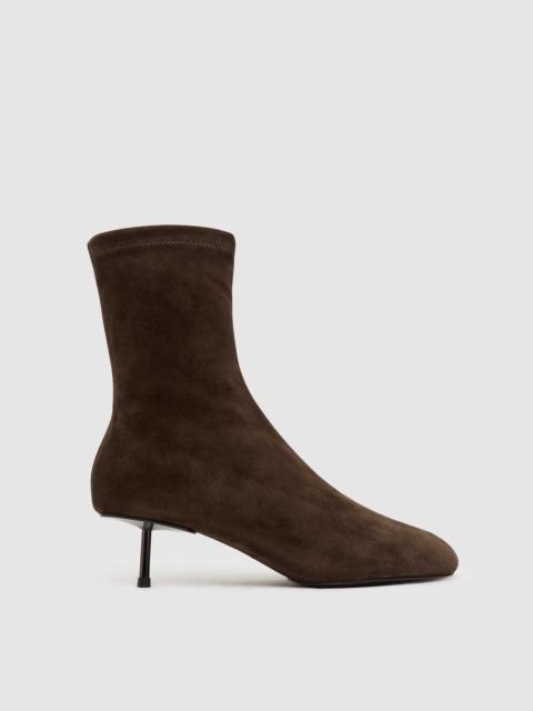 ST. AGNI Suede Ballet Boot - Coffee