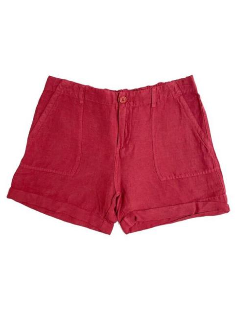 Other Designers Matty M. Shorts linen Blend Elastic Waist Rolled Hem Clay Red SZ S NWT $58