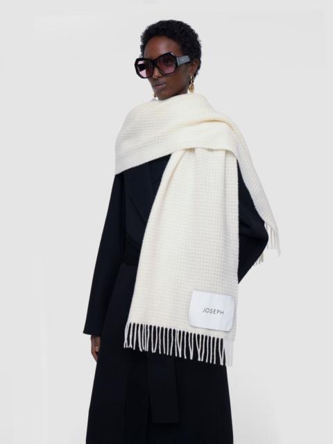 JOSEPH Flora Waffle Wool Scarf