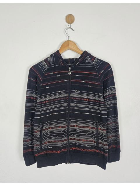 Hysteric Glamour Hysteric Glamour zip-up hoodie distinctive stripe pattern