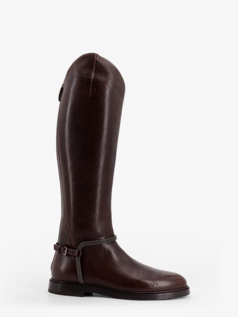 Brunello Cucinelli Brunello Cucinelli Leather Boots With Monili Detail