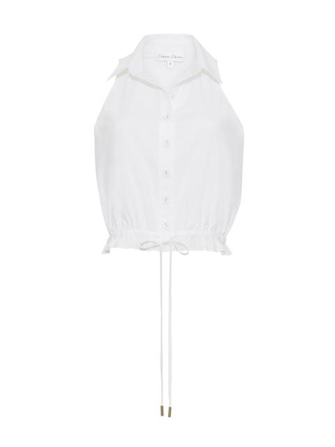 Cara Cara Hannah Top
Collared Halter Top with a Chic Button-Down Bodice