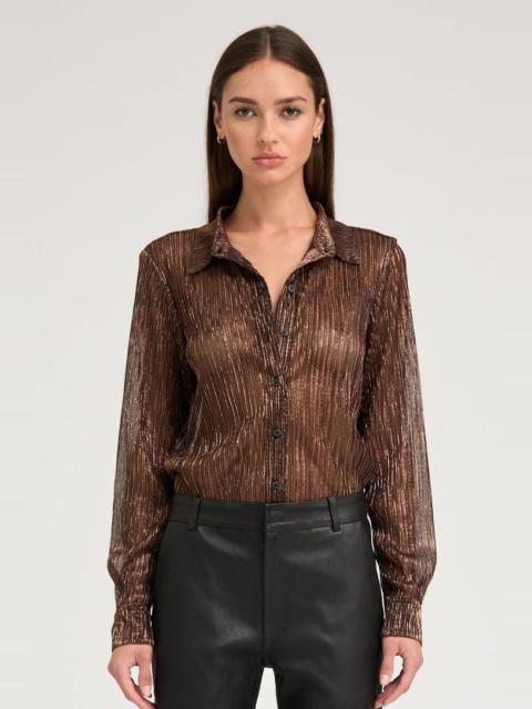 SPRWMN METALLIC BRONZE FITTED BUTTON DOWN