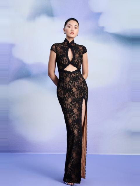 SAU LEE MOIRA LACE MAXI DRESS