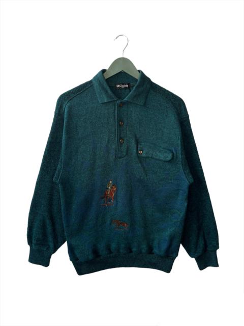 Other Designers Vintage - Vintage ZealZip Knitwear Half Button Sweatshirt
