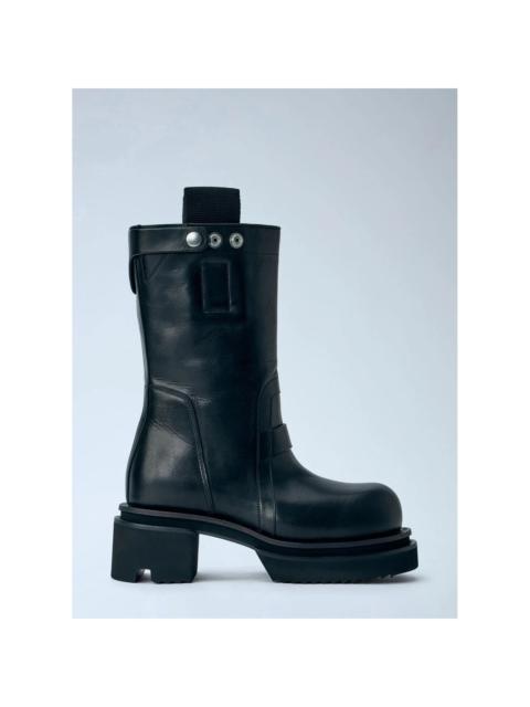 Rick Owens RICK OWENS Pull-On Bogun Black Leather Boots New & Authentic