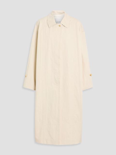 Other Designers Crinkled cotton-blend twill coat