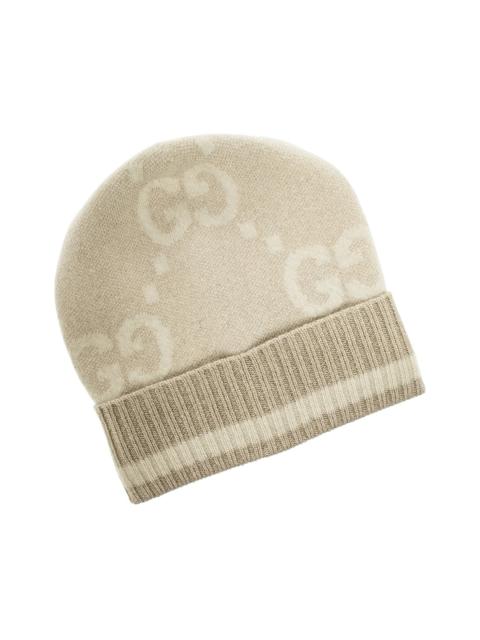 GUCCI Gucci GG Jacquard Cashmere-Blend Hat