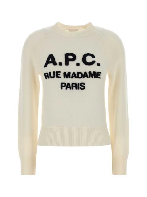 A.P.C. A.P.C. Women Ivory Wool Alissa Sweater