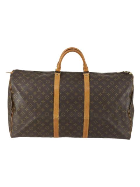 Louis Vuitton Keepall leather travel bag