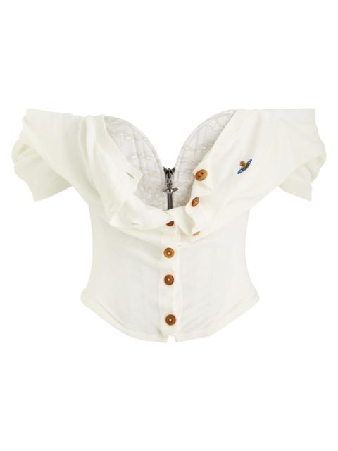 Vivienne Westwood Bea Cardigan-effect Cotton Corset top