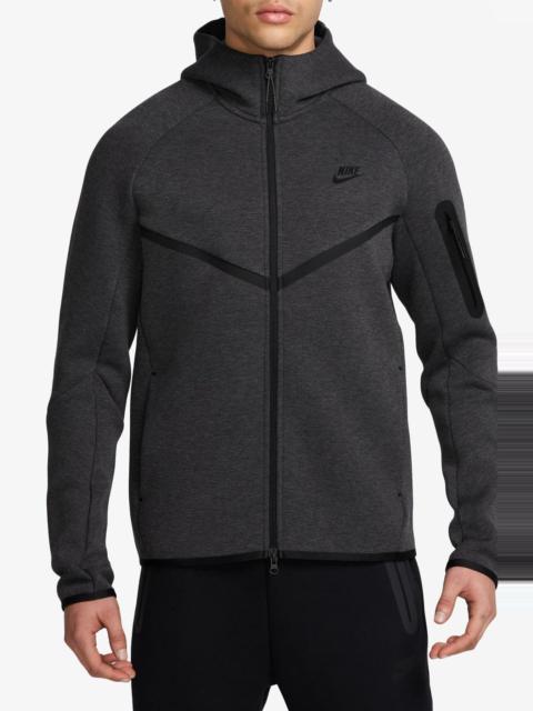 Nike Nike Tech Windrunner Zip Hoodie in 032 Black Heather /Black at Nordstrom
