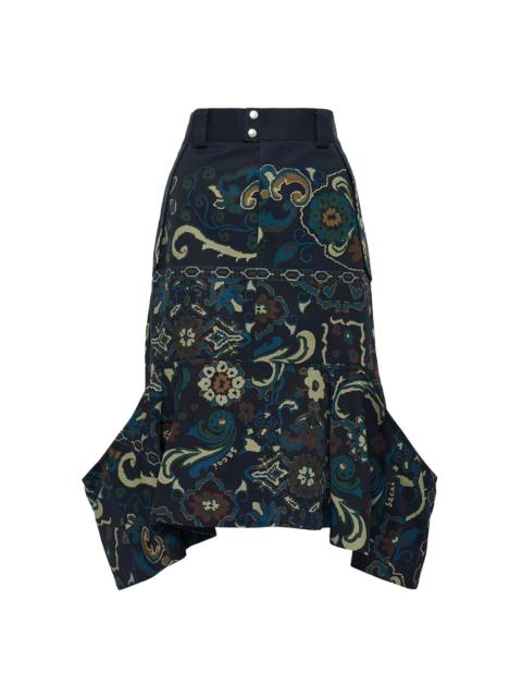 sacai Floral Print Skirt
