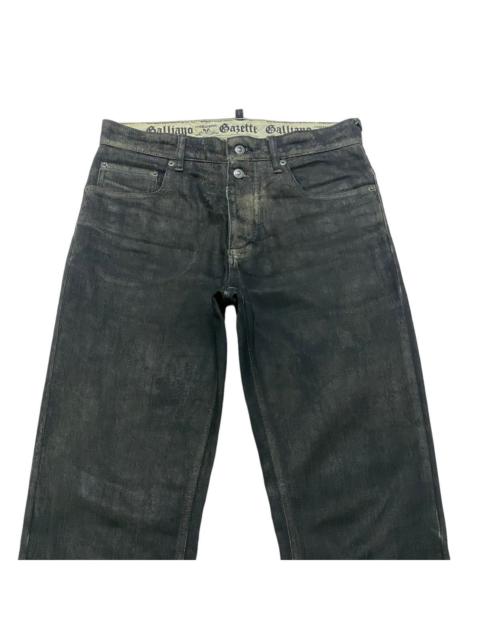 John Galliano John Galliano Black Dust Waxed Denim Jeans