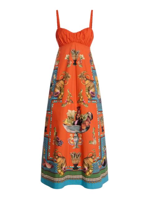 ALÉMAIS Rocco Cotton Poplin Midi Dress multi