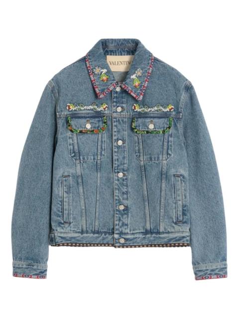 Valentino Valentino Garavani Men Embroidered Denim Jacket