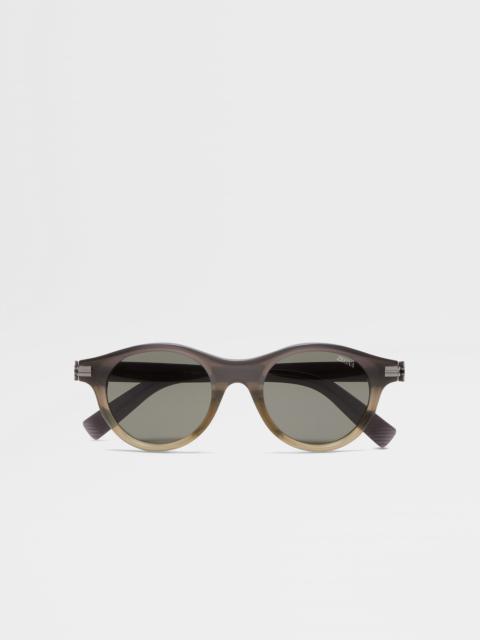 ZEGNA GREY ACETATE SUNGLASSES