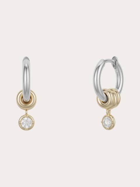 Spinelli Kilcollin Diamond & 18k Gold Two-Tone Zahra Hoop Earrings