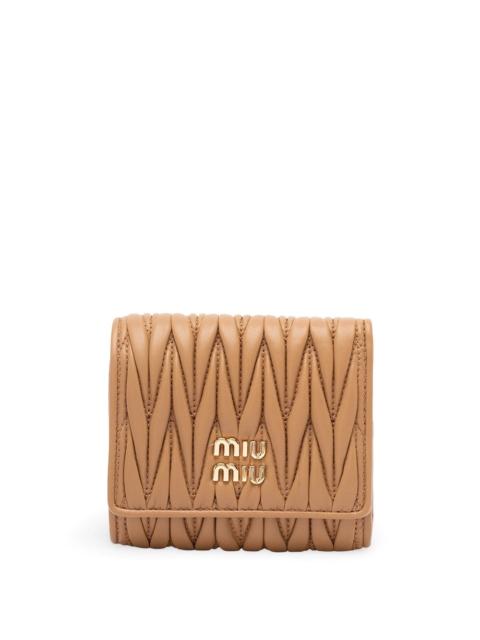 Miu Miu Miu Miu Women Small Matelassé Nappa Leather Wallet