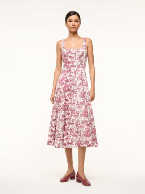 STAUD STAUD WELLS DRESS BORDEAUX TOILE