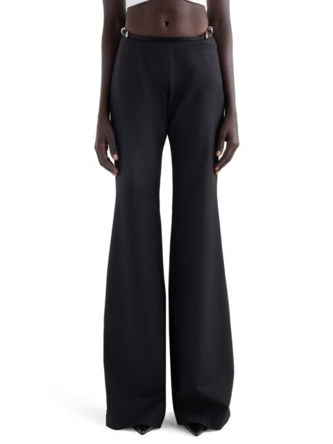 Givenchy Voyou Wool Blend Flare Leg Pants