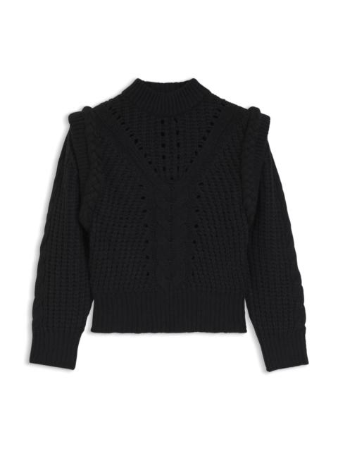 BOSS ITALIAN-YARN SWEATER WITH STRUCTURED KNIT