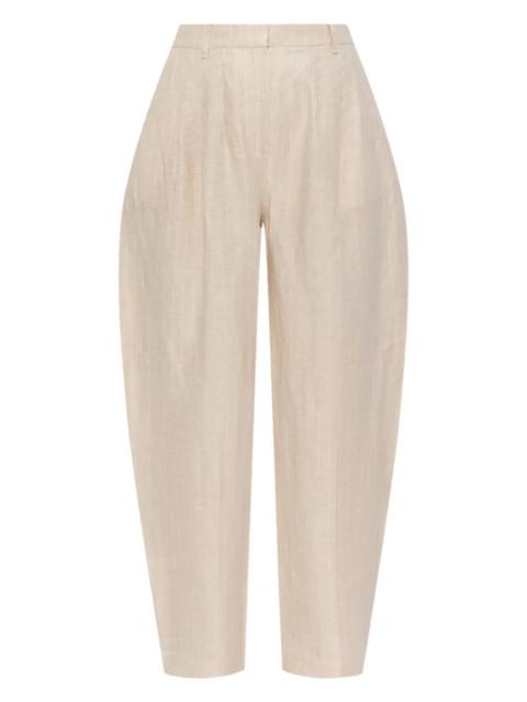 POSSE Lucille Trousers in Beige Pinstripe