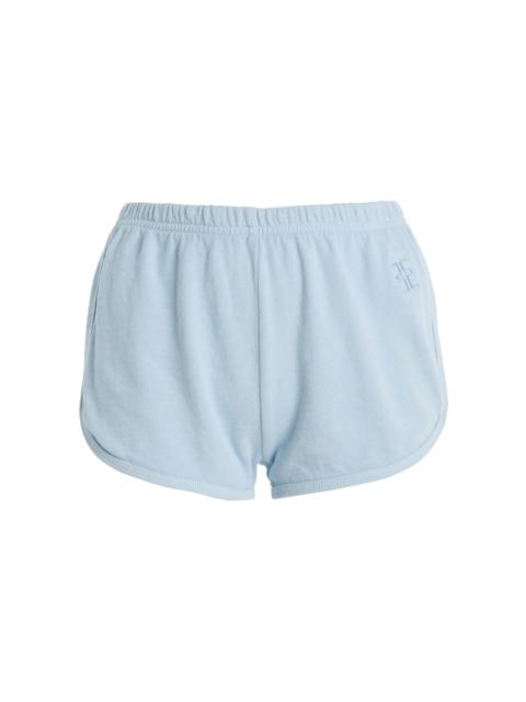 ÉTERNE Cotton Mini Track Shorts blue