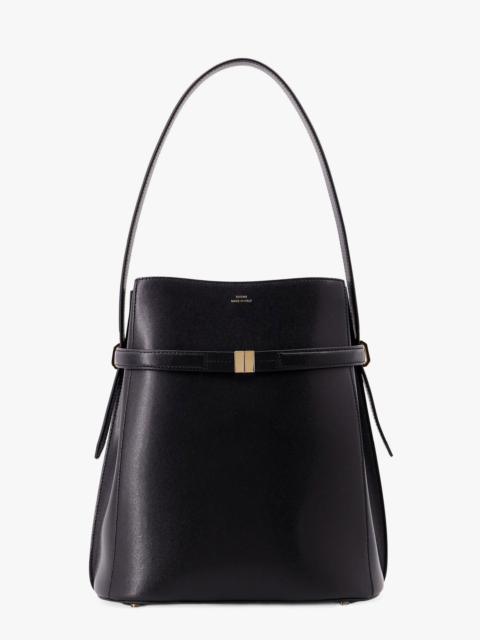 Totême Leather bucket bag with frontal strap