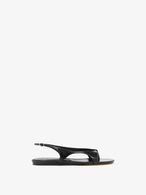 Proenza Schouler Slash Flat Thong Sandals in Slick Nappa