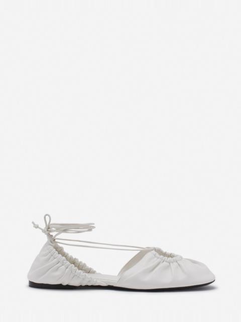 MESURE LACE-UP LEATHER BALLERINA