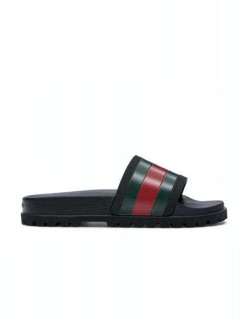 GUCCI Gucci Web Slide Sandal Black