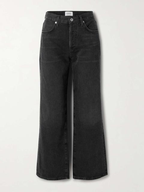 Annina high-rise wide-leg jeans - 30” Black
