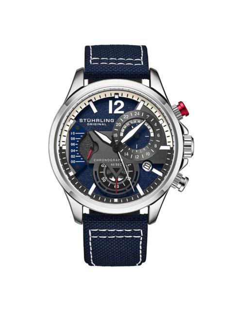 Other Designers Stuhrling Original Aviator Quartz Blue Dial Men's Watch M13587