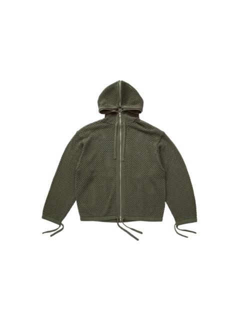KENZO Kenzo Mesh Full Zip Hoodie Green
