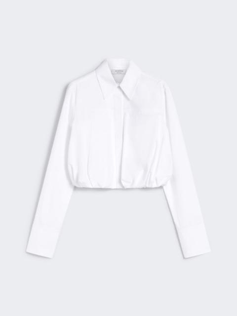 Sportmax Boxy-fit cotton shirt - OPTICAL WHITE