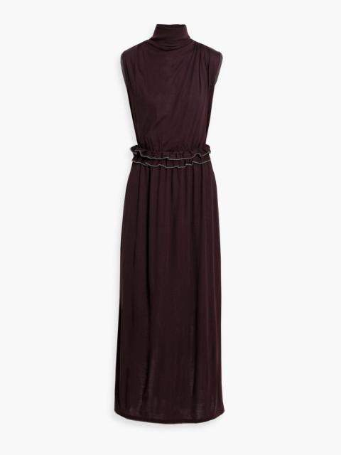 ULLA JOHNSON Gemma ruffled wool turtleneck maxi dress