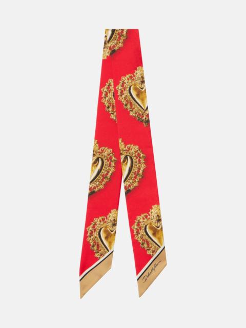 Dolce & Gabbana Printed silk twill scarf