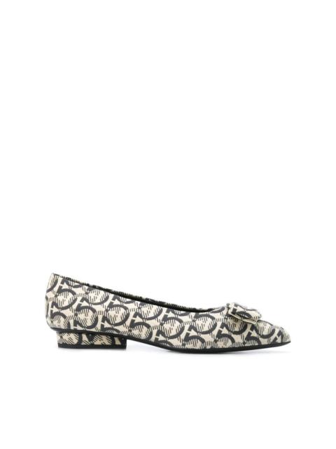 FERRAGAMO Ferragamo Womens Beige Ballerinas Flats